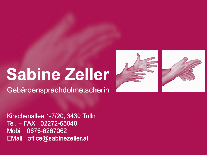 Das ist die Homepage von Sabine Zeller.